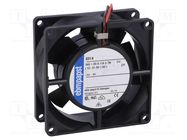 Fan: DC; axial; 24VDC; 80x80x32mm; 54m3/h; 36dBA; ball; 3300rpm EBM-PAPST