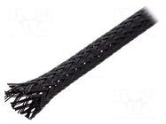 Braid; ØBraid : 3÷10nom.6mm; PET,polyester; black; UL94V-2 HELLERMANNTYTON