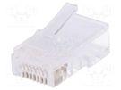 Plug; RJ45; PIN: 8; unshielded; gold-plated; Layout: 8p8c; for cable LOGILINK