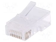Connector: RJ45; plug; PIN: 8; unshielded; gold-plated; 8p8c; male LOGILINK