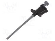 Clip-on probe; pincers type; 6A; black; Plating: nickel plated 