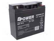 Re-battery: acid-lead; 12V; 18Ah; AGM; maintenance-free; 5.6kg; BPE BPOWER