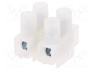 Terminal block; screw terminal; 0.5÷10mm2; 450V; ways: 2; white ELECTRO TERMINAL