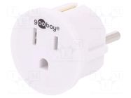 Adapter; Plug: with earthing; Input: EU; Out: JAPAN,USA Goobay