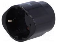 Adapter; Plug: with earthing; Colour: black GOOBAY