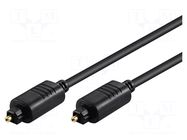 Cable; Toslink plug,both sides; 1m; Øcable: 5mm GOOBAY