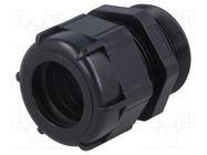 Cable gland; with long thread; PG29; IP68; polyamide; black 