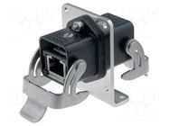 Coupler; Han; aluminium alloy; RJ45 socket x2; size 3A HARTING