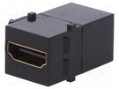 Coupler; socket; female x2; HDMI socket x2; gold-plated; Keystone LOGILINK