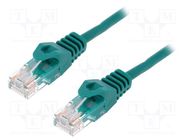 Patch cord; U/UTP; 5e; stranded; CCA; PVC; green; 1.5m; 26AWG LOGILINK