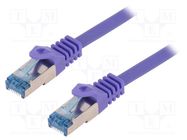 Patch cord; S/FTP; 6a; stranded; Cu; LSZH; violet; 3m; 27AWG LOGILINK