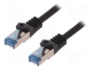 Patch cord; RJ45 plug,both sides; S/FTP; 6a; stranded; Cu; 500mm LOGILINK