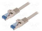 Patch cord; S/FTP; 6a; stranded; Cu; LSZH; grey; 2m; 26AWG LOGILINK