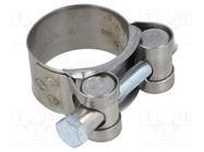 T-bolt clamp; W: 20mm; Clamping: 29÷31mm; chrome steel AISI 430; S 