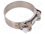 T-bolt clamp; W: 24mm; Clamping: 74÷79mm; chrome steel AISI 430; S 