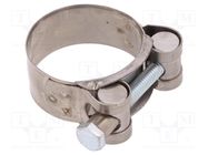 T-bolt clamp; W: 20mm; Clamping: 36÷39mm; chrome steel AISI 430; S MPC INDUSTRIES