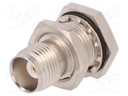 Socket; TNC; female; straight; 50Ω; crimped; PTFE; gold-plated TELEGÄRTNER