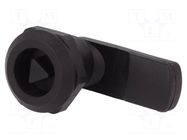 Lock; polyamide; 12mm; Key code: T9; Features: without key RST ROZTOCZE