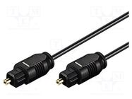 Cable; Toslink plug,both sides; 1m; Øcable: 2.2mm Goobay