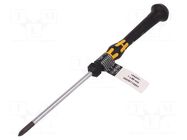 Screwdriver; Phillips; precision; PH1; ESD; Blade length: 80mm WERA