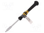 Screwdriver; 6-angles socket; precision; ESD; Blade length: 60mm 