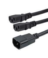 SPLIT PWR CORD, IEC C14-IEC C13, 15A, 3 