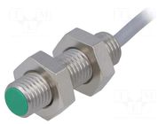Sensor: inductive; OUT: PNP / NO; 0÷2mm; 10÷30VDC; M8; 2m; IP67 BAUMER