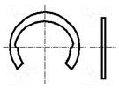 Circlip; spring steel; Shaft dia: 5mm; BN 831; Ring: external BOSSARD