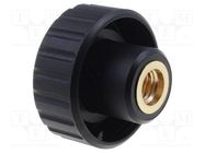 Knob; Ø: 32mm; Int.thread: M6; 16mm; H: 22mm; polyamide 