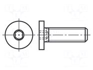 Screw; M8x25; 1.25; Head: cheese head; hex key; HEX 4mm; steel BOSSARD
