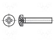 Screw; M2.5x5; Head: cheese head; Phillips; PH1; DIN 7985A BOSSARD