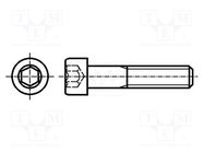 Screw; M10x260; 1.5; Head: cheese head; hex key; HEX 8mm; steel BOSSARD
