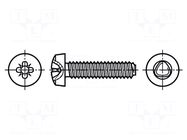 Screw; for metal; 4x8; Head: cheese head; Pozidriv; PZ2; zinc BOSSARD