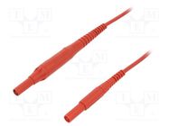 Test lead; 8A; banana plug 4mm,both sides; Len: 1m; red 