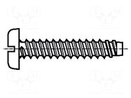 Screw; for plastic; 4.2x6.5; Head: cheese head; slotted; 1.2mm BOSSARD