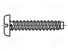 Screw; for plastic; 2.2x6.5; Head: cheese head; slotted; 0,6mm BOSSARD