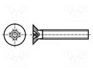 Screw; M2x10; Head: countersunk; Phillips; PH1; steel; zinc BOSSARD