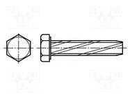 Screw; 5x10; Head: hexagonal; none; 8mm; hardened steel; zinc BOSSARD