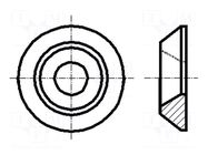 Washer; specialist; M8; D=25mm; h=4.8mm; steel; Plating: zinc BOSSARD