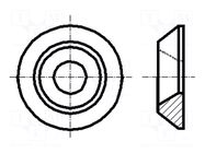 Washer; for countersunk bolts; M8; D=25mm; h=4.8mm; BN 4879 BOSSARD