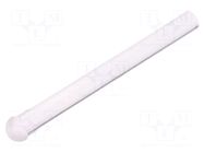 Fiber for LED; Ø5mm; L: 43.5mm; round; Front: convex; straight FIX&FASTEN