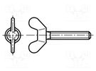 Screw; M6x15; Head: wing; polyamide; DIN 316 BOSSARD