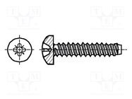 Screw; for metal; 3.9x16; Head: cheese head; Pozidriv; PZ2; steel BOSSARD