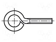 Hook; ring; M10x40; 1.5; steel; zinc; 14mm BOSSARD