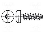 Screw; for plastic; 3.5x12; Head: cheese head; Torx® PLUS; 15IP BOSSARD