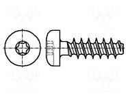 Screw; for plastic; 5x12; Head: cheese head; Torx®; TX20; steel BOSSARD