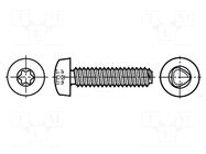 Screw; for metal; 5x12; Head: cheese head; Torx®; TX25; Øhead: 9.5mm BOSSARD