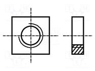 Nut; square; M12; 1.75; steel; Plating: zinc; H: 10mm; 19mm; BN 147 BOSSARD