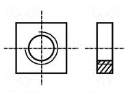 Nut; square; M3; 0.5; A2 stainless steel; BN 3525; DIN 562 BOSSARD