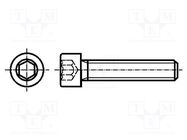Screw; M3x16; 0.5; Head: cheese head; hex key; HEX 2,5mm; steel BOSSARD
